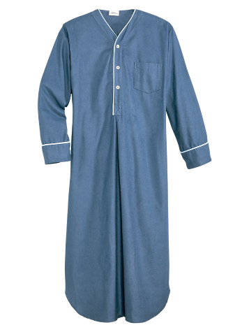 Super-Soft Flannel Nightshirt for Men 