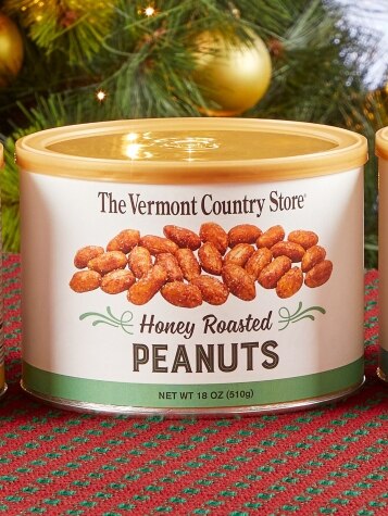 Vermont Country Store Honey Roasted Peanuts, 18 Ounce Canister