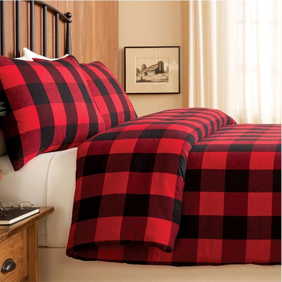Yarn-Dyed Plaid Flannel Comforter Cover