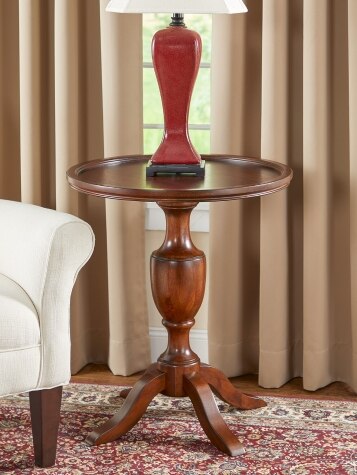 Solid Wood Urn-Shaped Pedestal Table
