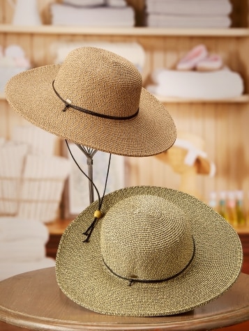 Women's Big Brim Woven Sun Hat