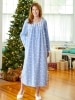 Lanz White Doves Cotton Flannel Nightgown