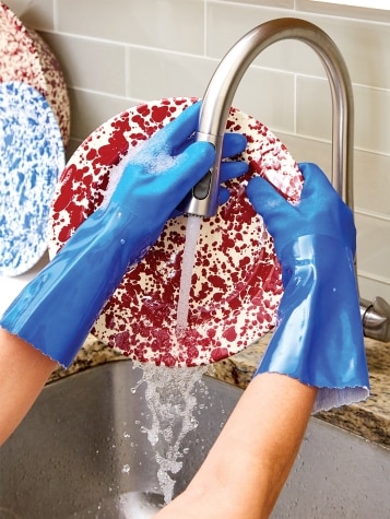 True Blues Heavy Duty Household Gloves in Blue