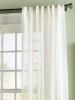 Chenille Stripe Sheer Rod Pocket Panel With Back Tabs
