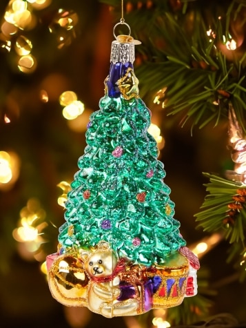 Christmas Tree Blown-Glass Christmas Ornament