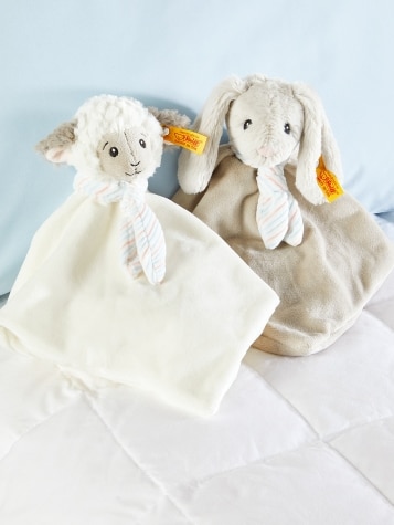 Steiff Plush Comfort Blanket, Sweet Lamb or Bunny