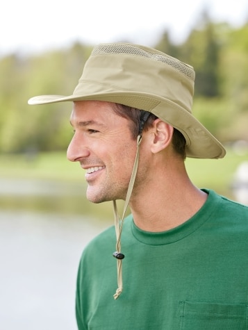 No-Pest Khaki Safari Hat for Men 