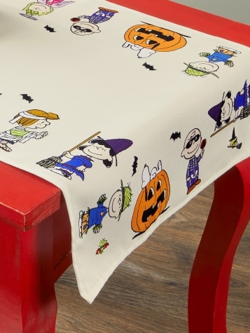 Peanuts Halloween Oilcloth Table Runner