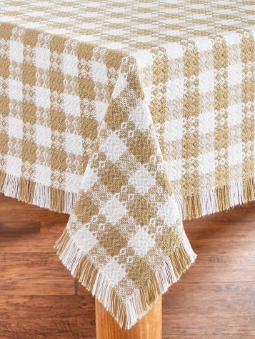 Farmhouse Mountain Weave Cotton Tablecloth