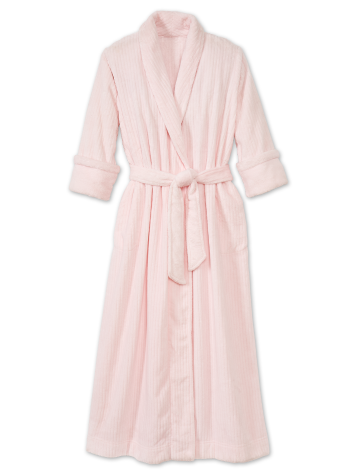 Women's Cloud Fleece Robe With 3/4 Sleeves in Pink