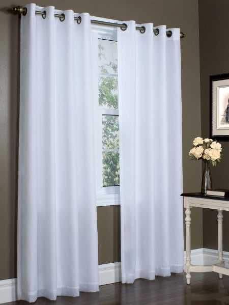 Lined Grommet Top Voile Curtain Panels Vermont Country Store