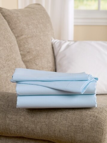 Cotton Percale Blue Sofa Bed Sheets