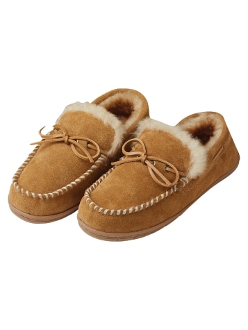 Men s Sheepskin Moccasins Tan 10 The Vermont Country Store
