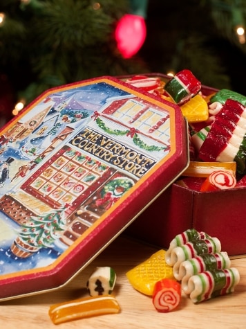 Country Store Tin With Classic Christmas Hard Candy
