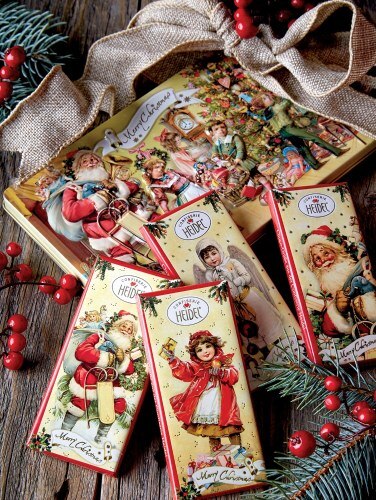 Heidel Christmas Tin German Chocolate Bars