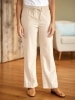Women's Washable Linen Pull-On Drawstring Pants