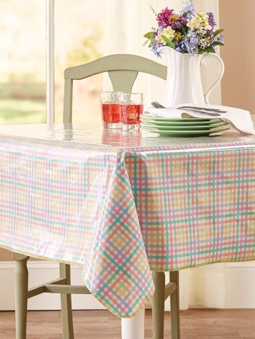 Heavy-Duty Printed Easter Oilcloth Tablecloth