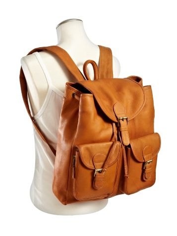 Classic Leather Drawstring Backpack