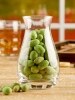 Glass Container of Spicy Green Wasabi Peanuts