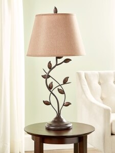 Everlasting Leaves Antique Bronze Table Lamp