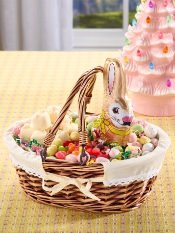 Rattan Easter Basket With Liner