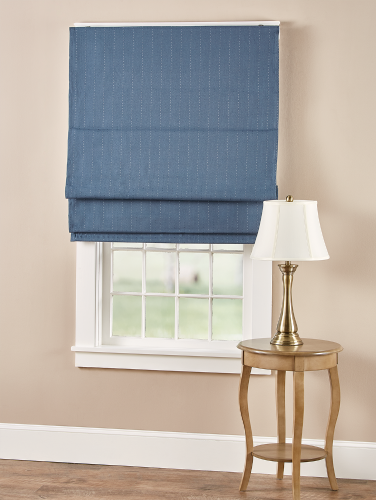 Cordless Light Blocking Roman Shade Deluxe Spring Roller Shade