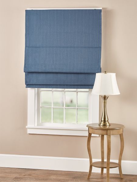 Cordless Light Blocking Roman Shade Deluxe Spring Roller