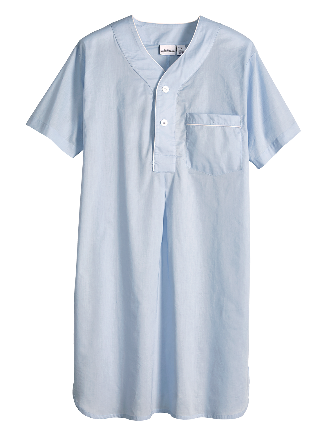 Button Through 100% Cotton Short Sleeve Nightshirt Walker Reid Mens Nightshirt 
