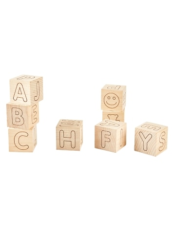 Wooden ABC Blocks With Tray