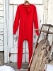 Red Cotton Union Suit