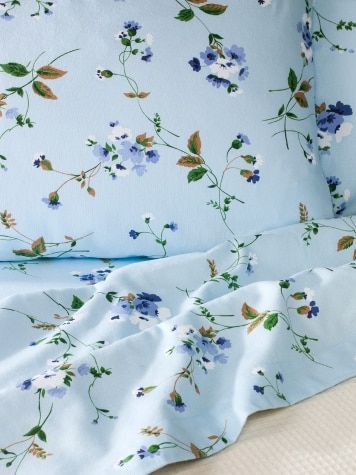 Wildflower Portuguese Cotton Flannel Sheet Set