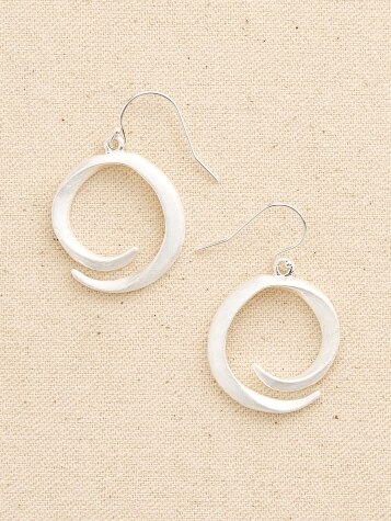 Silver Swirl Earrings for Women 