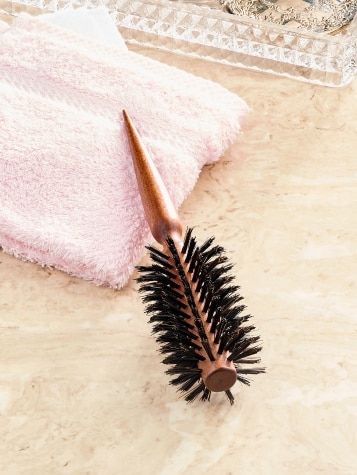 Italian 2 Inch Round Boar Bristle Hair Brush