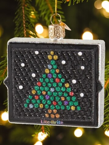 Lite Brite Blown-Glass Christmas Ornament