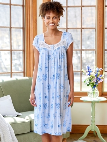 Eileen West Pretty Pansies Modal Nightgown