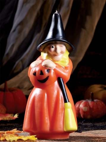Winking Witch Halloween Candle