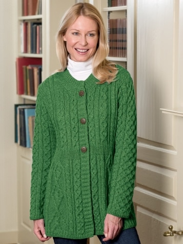 Women's Irish Wool A-Line Cardigan