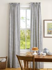 Hydrangea Floral Rod Pocket Window Curtain Panels