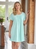 Women's Scrolling Leaves Cotton-Knit Short-Sleeve Nightgown