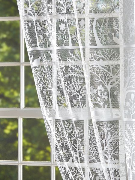 Nature Amp Floral Lace Rod Pocket Curtains Tree Of Life