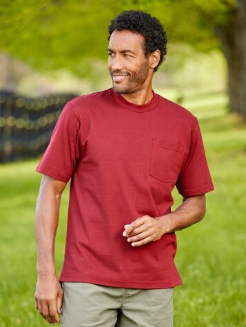 Orton Brothers Short-Sleeve Cotton T-Shirt in Red