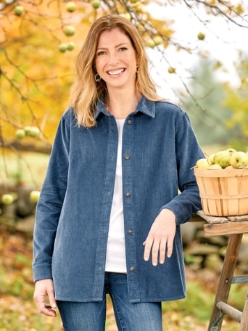 Women's Wide-Wale Corduroy Big Shirt