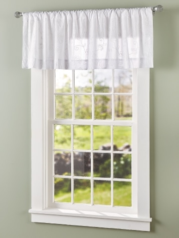 Floret Candlewick Rod Pocket Tailored Valance