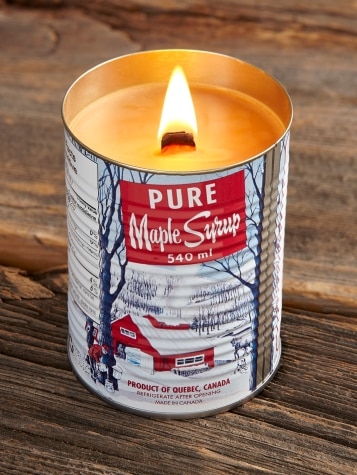 Maple Candle in a Maple Syrup Can