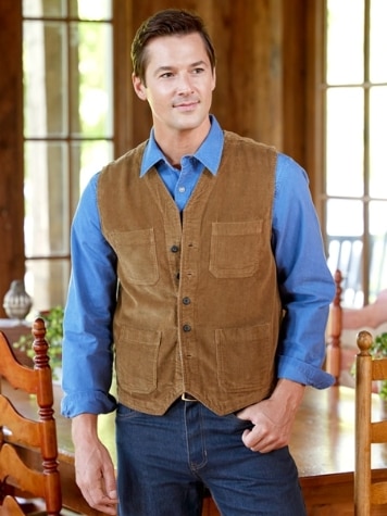 Brown corduroy vest Clearance