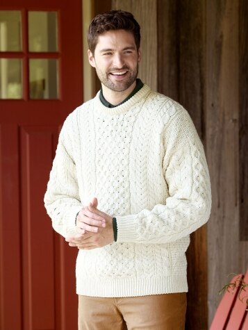 Men's Irish Wool Crewneck Sweater