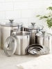 Stainless Steel 8-Piece Canister and Scoop Set