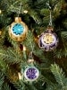 Multicolor Glass Reflector Ornaments