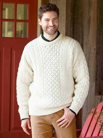 Men's Irish Wool Crewneck Sweater