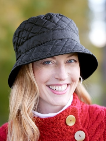 Women s All Weather Hat with Ear Flaps Black The Vermont Country Store